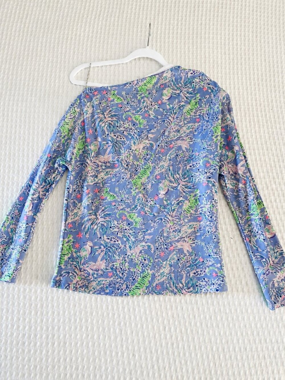Lilly Pulitzer Off-the-Shoulder Tropical Print Top